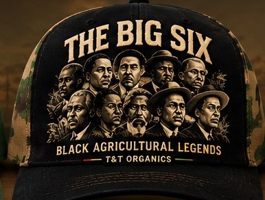 Black Heritage Profile cap concept with gold lettering and multi-portrait artwork.